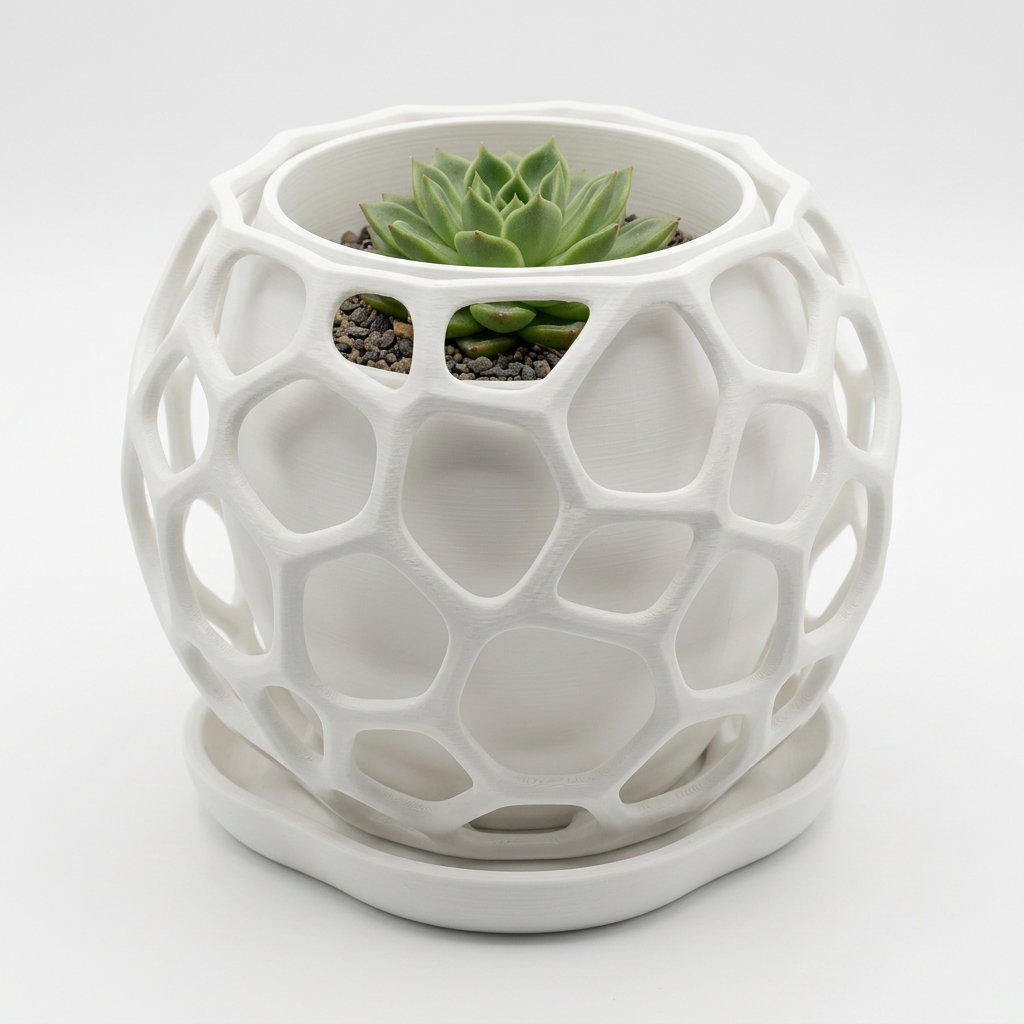 Voronoi Geometric Planter — Large